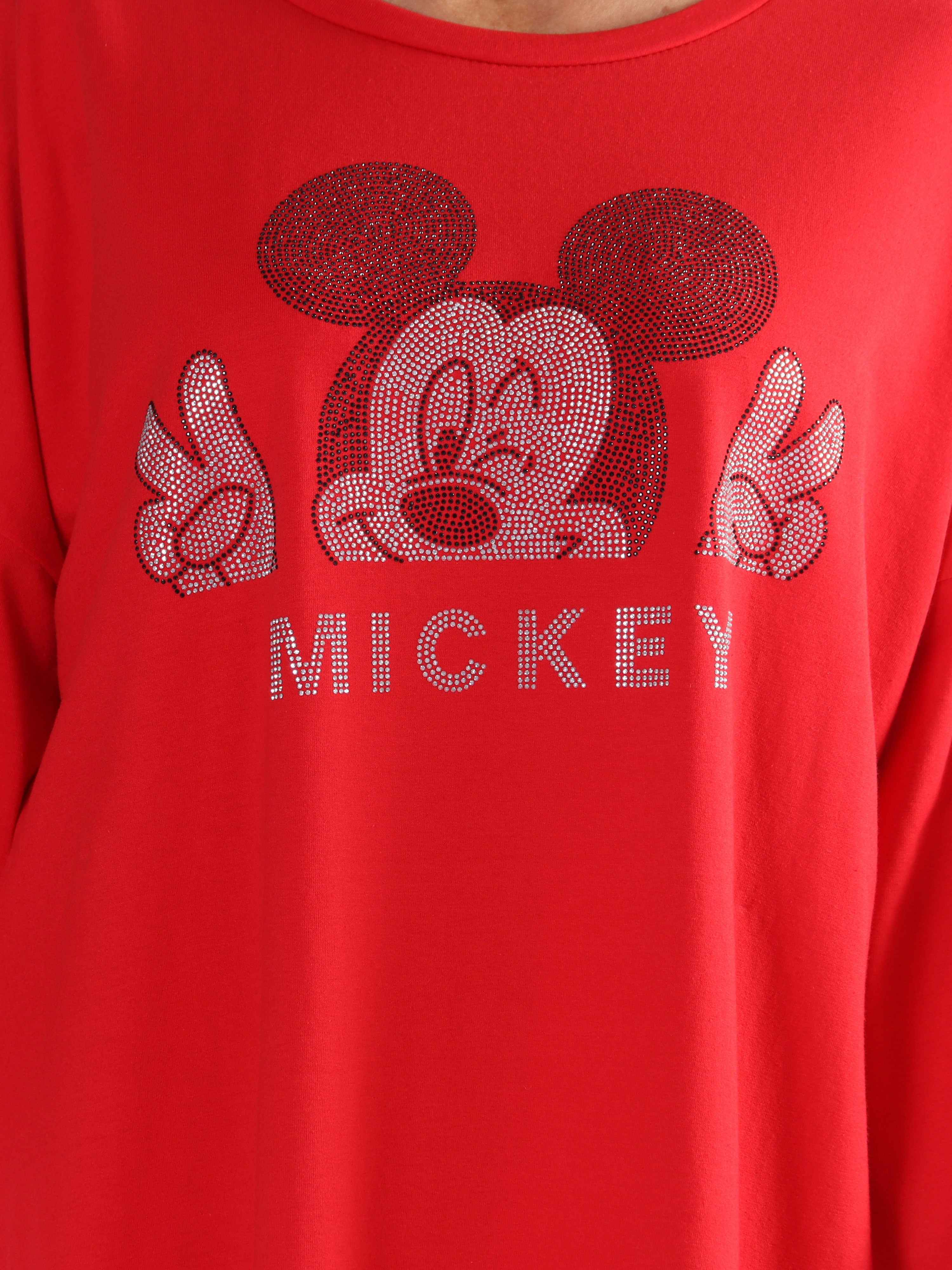 Amal Glitter - Plus size kjole i bomuld med tryk i similisten